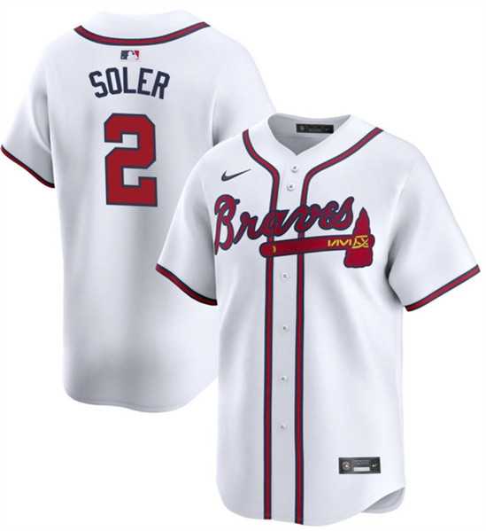 Men's Atlanta Braves #2 Jorge Soler White 2024 Home Limited Stitched Baseball Jersey Dzhi,We sell and wholesale Men's Atlanta Braves #2 Jorge Soler White 2024 Home Limited Stitched Baseball Jersey Dzhi on line form chian!